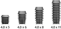 Implants with a 2.5mm Well